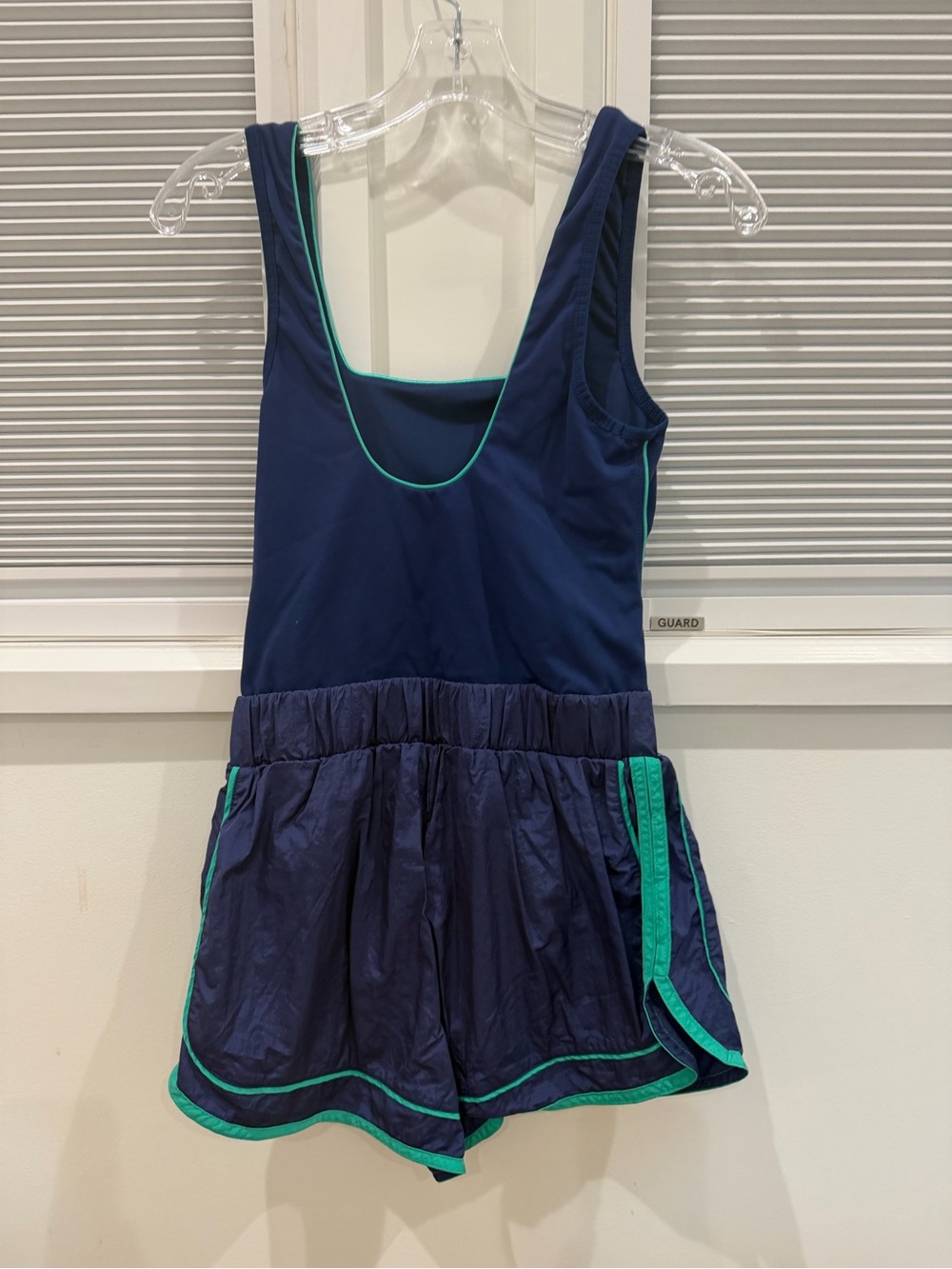 FP Movement by Free People Navy Romper with Teal Trim - Picture 3 of 4